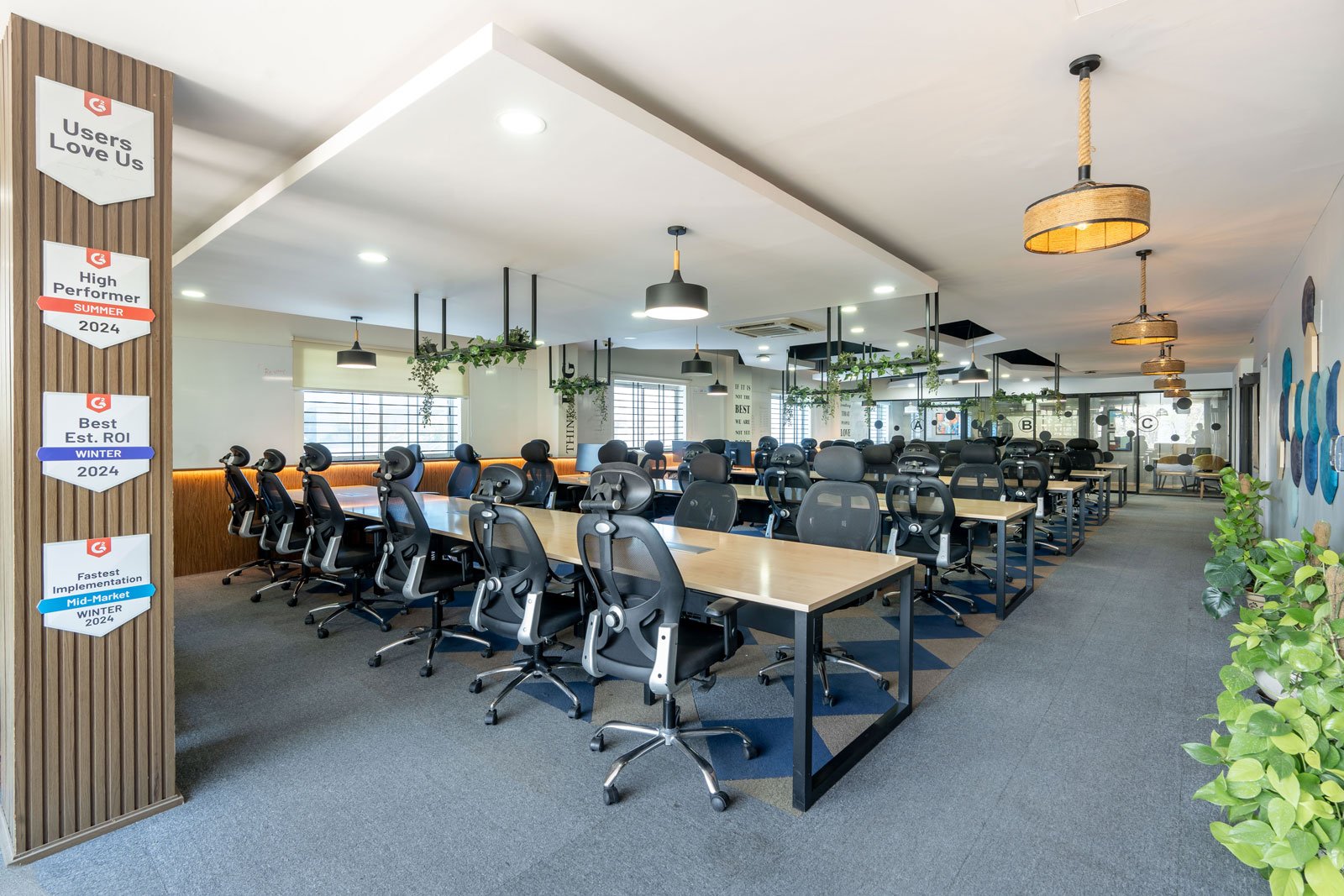 Collaborative workspace with awards